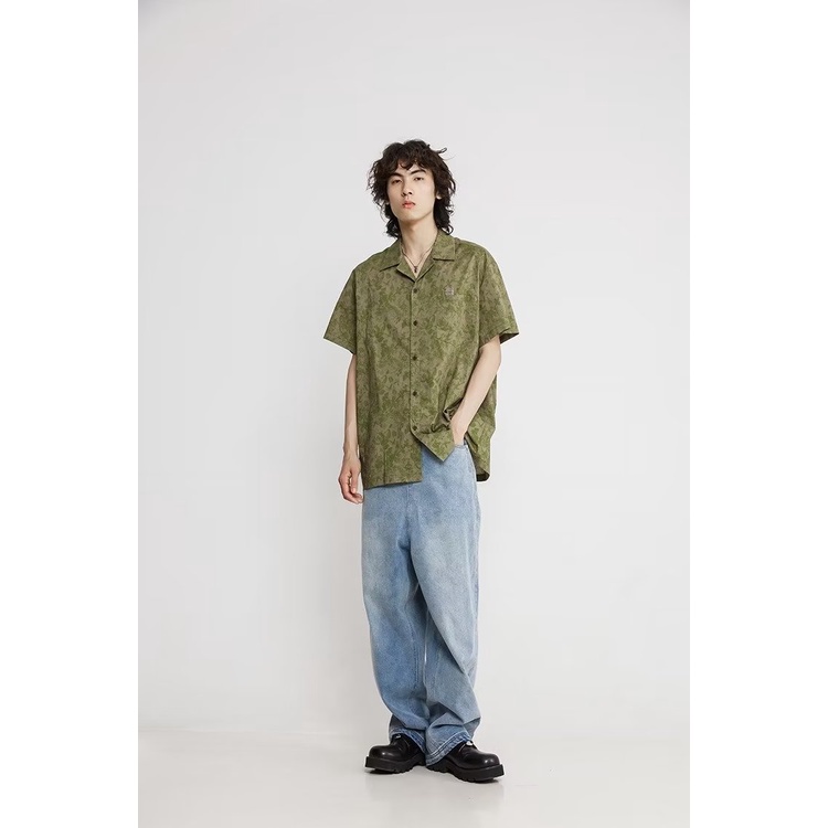 Áo Sơ Mi Ngắn Tay In Họa Tiết Sáng Tạo Theo Phong Cách Mùa Hè Nhật Bản Dành Cho Nam