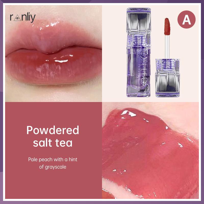 Ranliy💗Son Bóng Dưỡng Ẩm Lâu Trôi Dòng Nước Thế Giới Us Like The world Ánh Sáng Màu Sắc