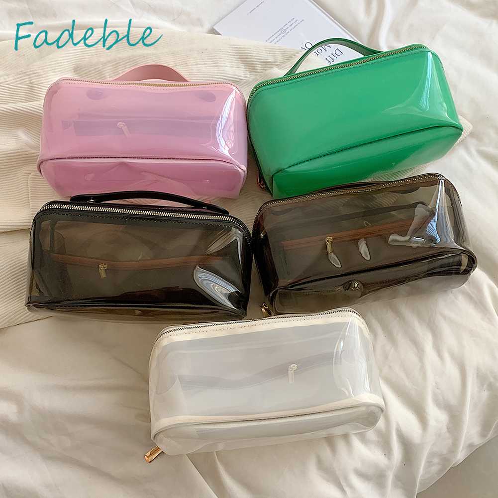 Túi Đựng Đồ Dùng Nhà Tắm Cỡ Lớn Thiết Kế Nhìn Xuyên Thấu Thời Trang Cho Nữ