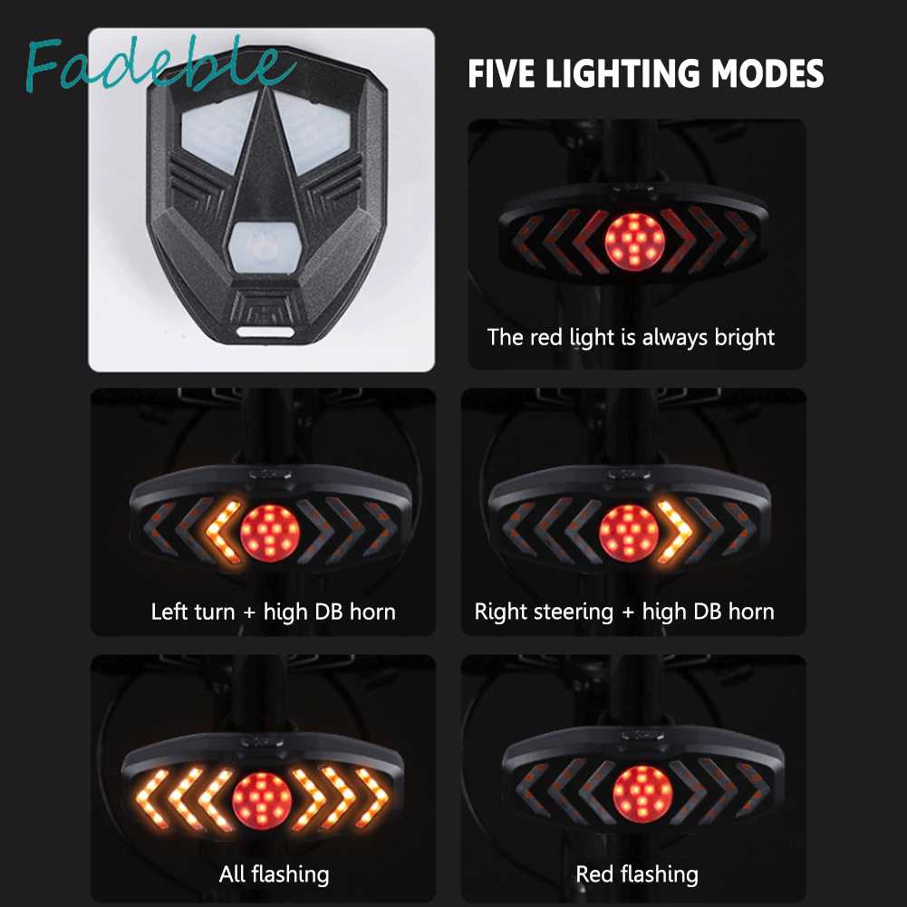 Đèn LED Tín Hiệu Xi Nhan Gắn Đuôi Xe Đạp Chống Thấm Nước Kèm Chuông Tiện Dụng