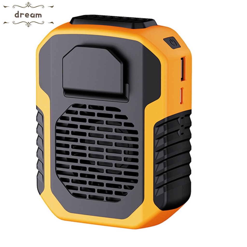 【DREAMLIFE】Waist Clip Fan 3 Speed ABS Hand-Free Neck Hanging Cooler With Charging Cable