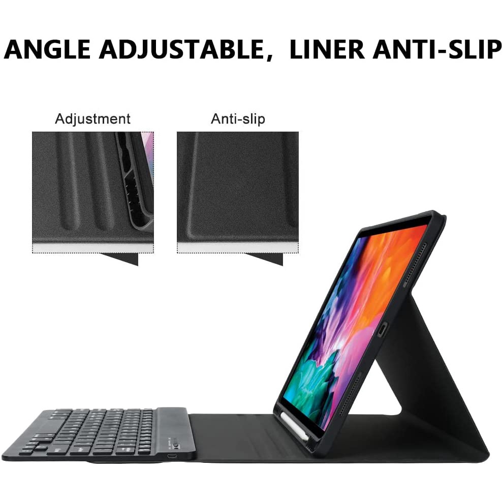 Bao Da Máy Tính Bảng Có Bàn Phím Từ Tính Và Ngăn Đựng Bút Cho iPad Pro 12.9 inch 2022 iPad Pro 12.9 inch 5th / 4th / 3rd