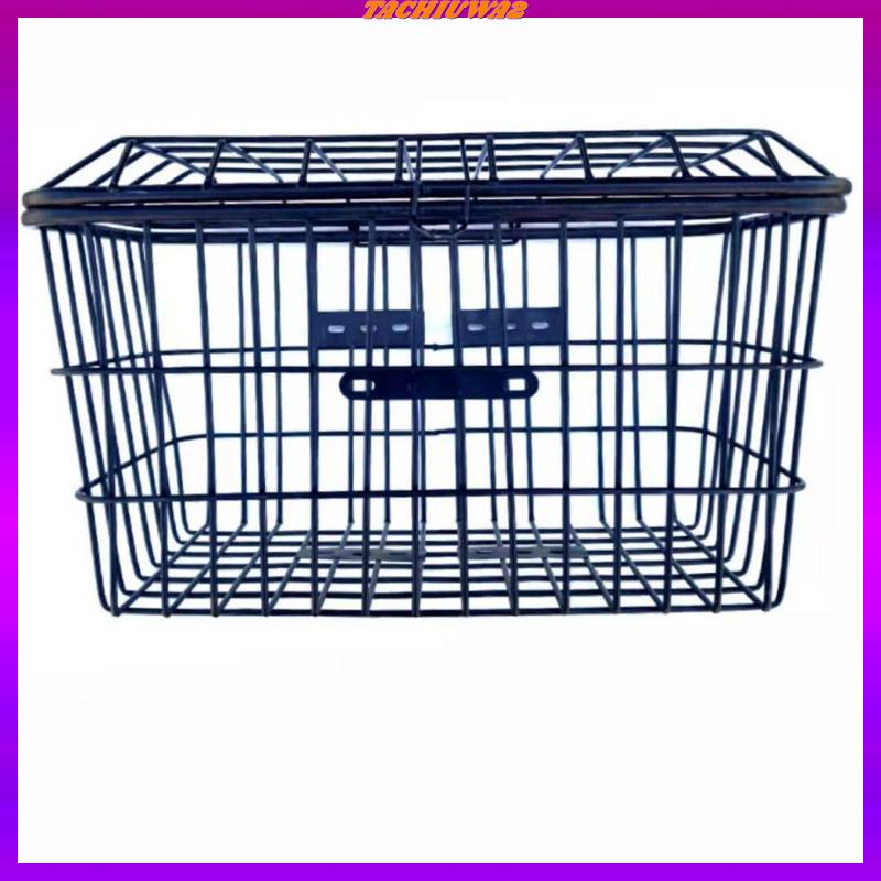 [Tachiuwa2] Giỏ Xe Đạp Dày Dễ Lắp Đặt Có Nắp Đậy