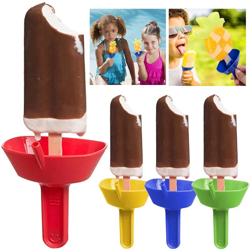 1 Khuôn Làm Kem Que Có Ống Hút / Tay Cầm Bằng Nhựa Chống Rơi Tiện Dụng Cho Nhà Bếp