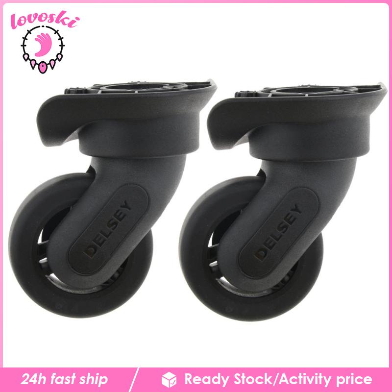 1 Cặp Bánh Xe Xoay 360 Độ Màu Đen A84 Dùng Cho Vali Du Lịch