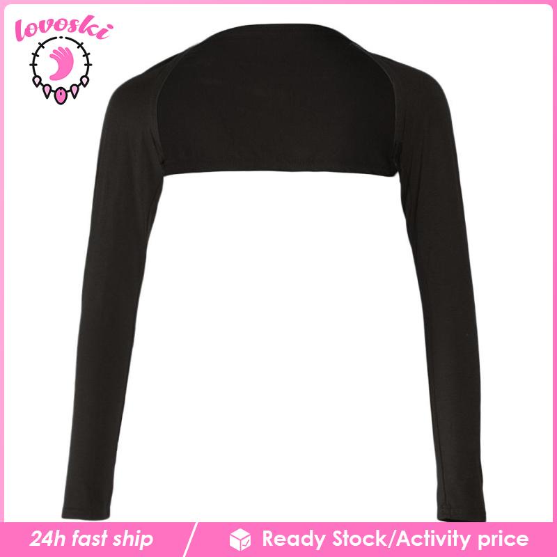 [Lovoski] Ramadan Đầm Trắng Tay Dài Hở Vai Co Giãn