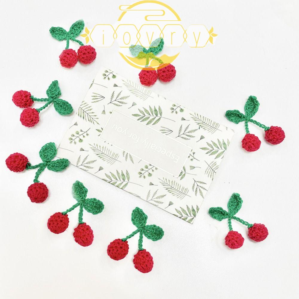 Khuyên Tai Quả Cherry Đỏ Đan Bằng Tay Trang Trí Túi Xách