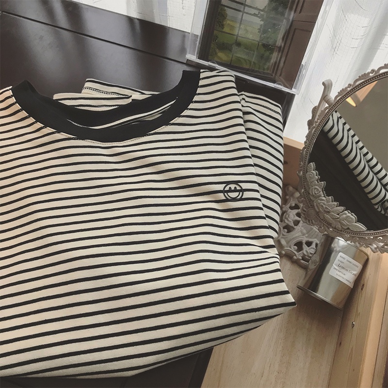 NRVP Áo Thun Nữ Ngắn Tay In Chữ Phong Cách Hàn Quốc