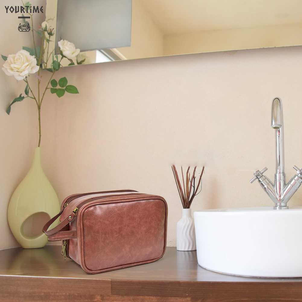 Túi Đựng Mỹ Phẩm Da PU Chống Thấm Nước Sức Chứa Lớn Tiện Dụng