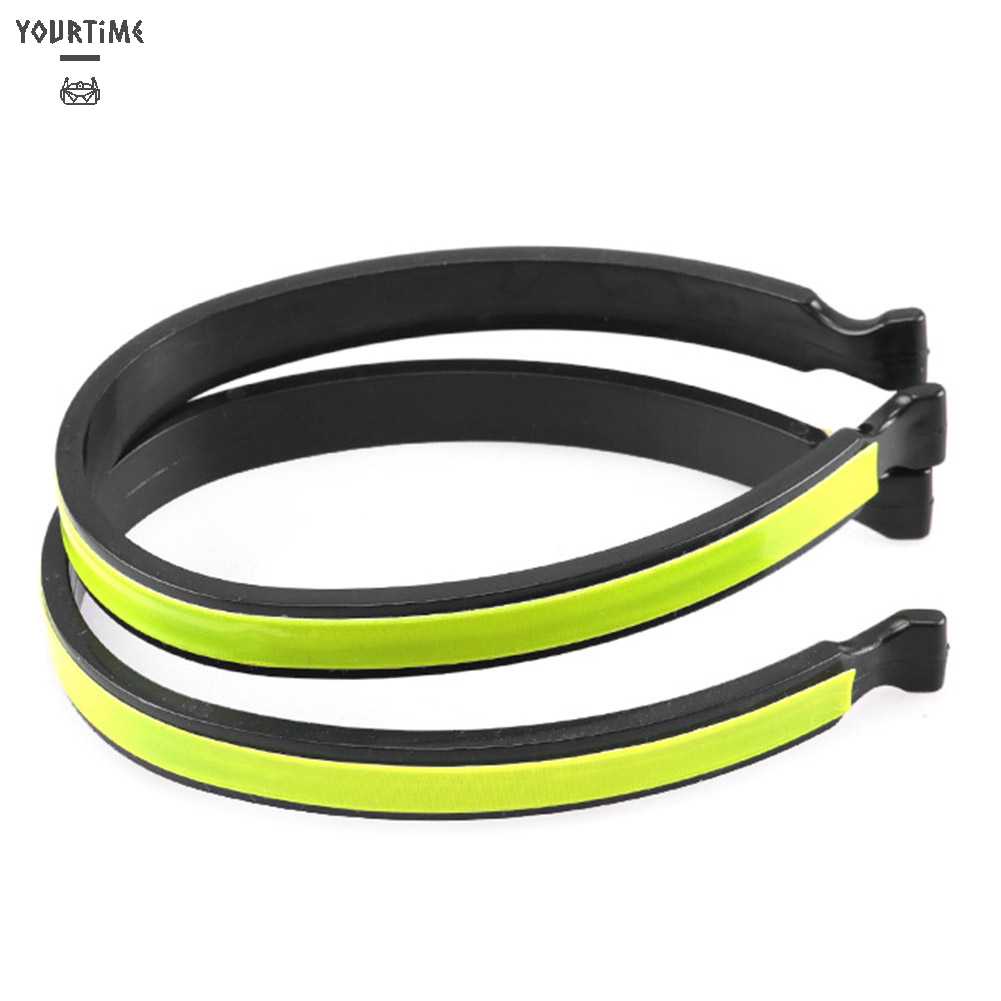 2 Dây Đai Phản Quang Đeo Mắt Cá Chân Có Thể Điều Chỉnh Cho Đạp Xe Ban Đêm