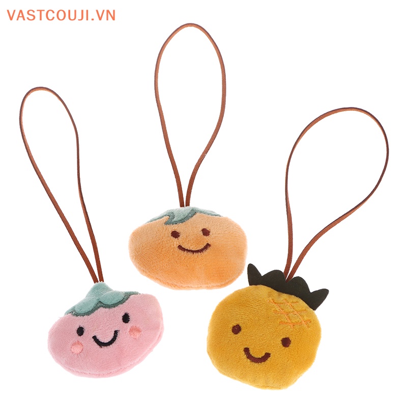 Nhãn Dán Trang Trí Túi Xách / Móc Khóa Chống Thất Lạc Hình Quả Táo / Dứa Nhồi Bông Dễ Thương