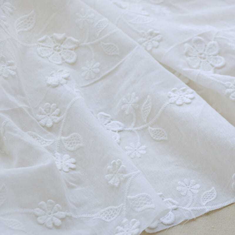 Vải Jacquard Cotton Nguyên Chất Thêu Ba Chiều