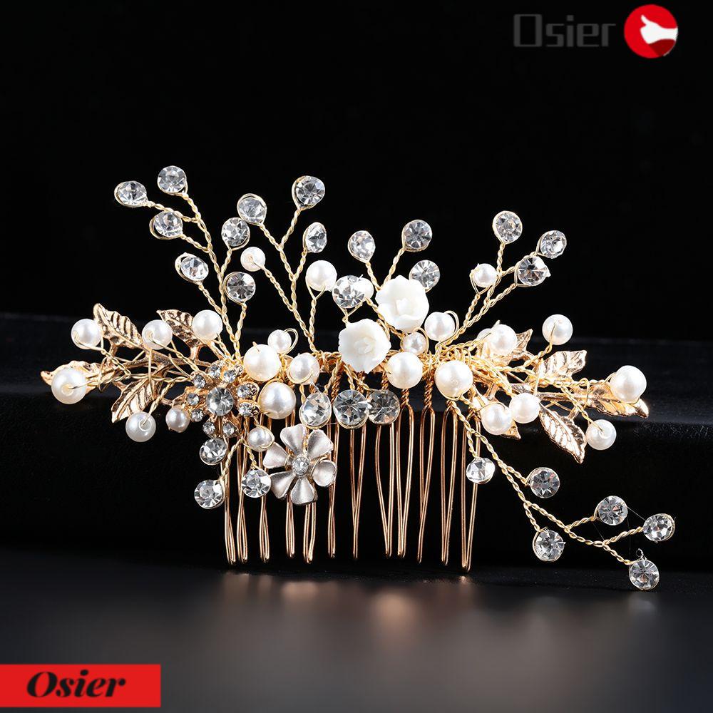 Lược Cài Tóc Trang Trí Cho Cô Dâu 1 #|Kẹp Tóc Hoa Vải