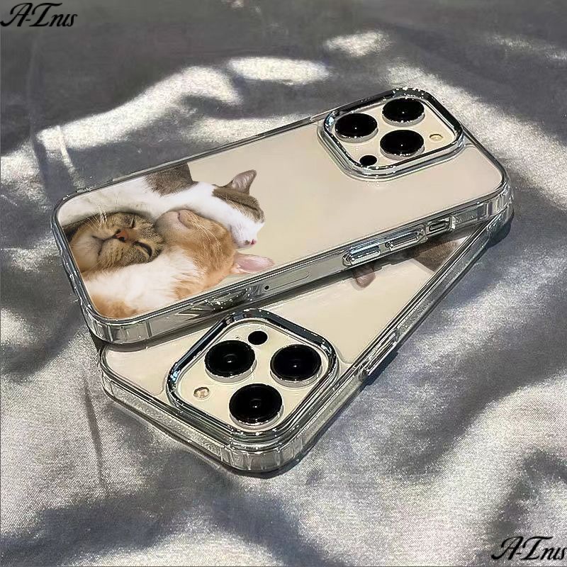 ✅Ốp Điện Thoại Dẻo Họa Tiết Hoạt Hình Chú Mèo Dễ Thương Chống Sốc Cho iPhone12plus7 / 13 14pro 11In 8