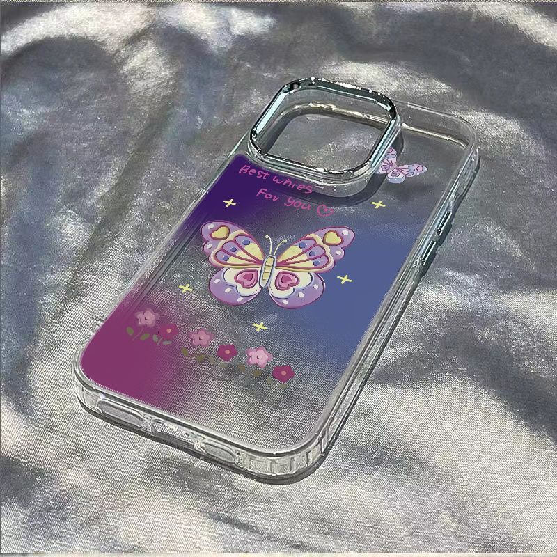 ✅Ốp Điện Thoại Mềm Chống Sốc Họa Tiết Bướm Đơn Giản 8In Cho Iphone 12Plus 13 3X7K 1114pro max7
