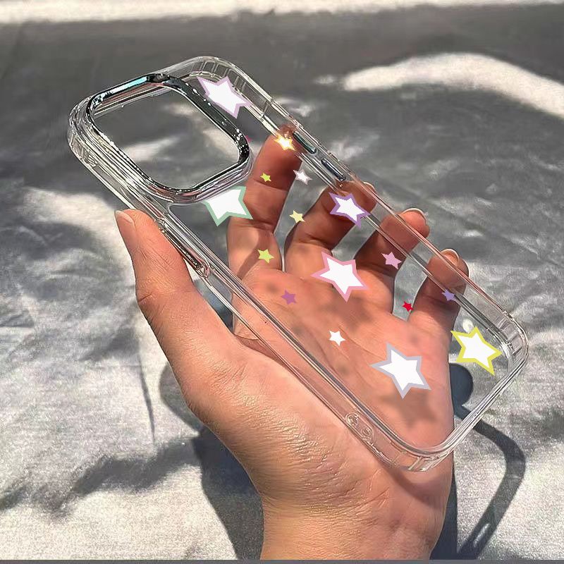 ✅Ốp Điện Thoại Mềm Hai Lớp Chống Sốc Họa Tiết Ngôi Sao Cho Iphone 11713 14Pro 128 Inch Max Plus / 2Xv