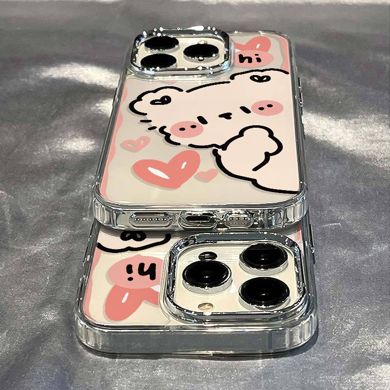 ✅Ốp Điện Thoại Dẻo Họa Tiết Chú Gấu Dễ Thương Chống Sốc Cho iPhone12 11 8 1314proins7 6KDY