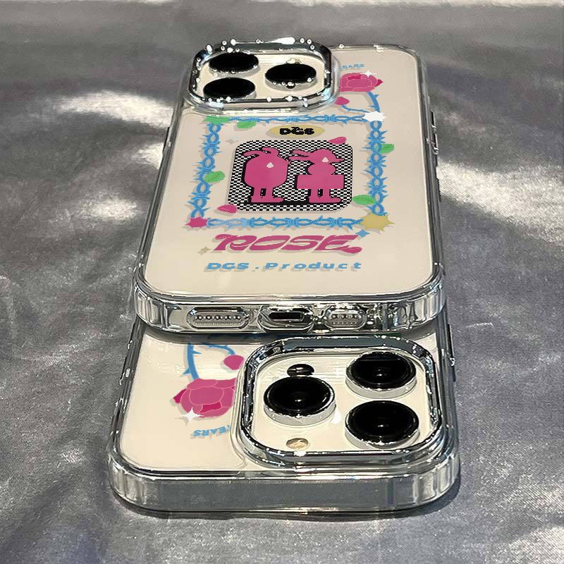 ✅Ốp Điện Thoại Mềm Chống Sốc Họa Tiết Hoa Hồng / Cá Heo Cho Iphone 7 8I 12 1314pro11