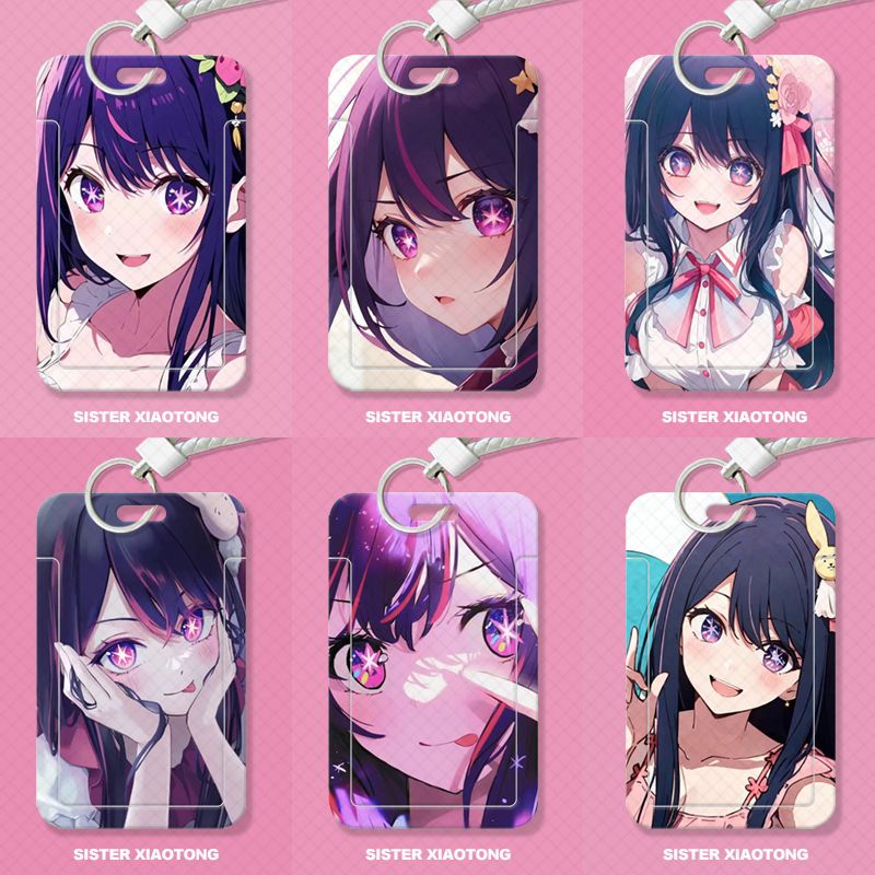 Oshi no Ko anime student slider card holder meal card bus card ID card protector access card campus