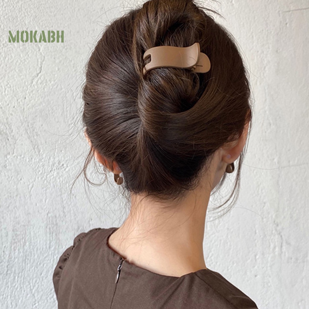 Kẹp Tóc Chống Trượt Màu Trơn Dễ Sử Dụng Dành Cho Nữ