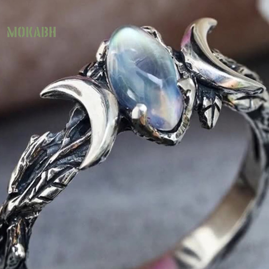 [Mok Abh] Nhẫn Đính Đá Theo Phong Cách Bohemia Cổ Điển