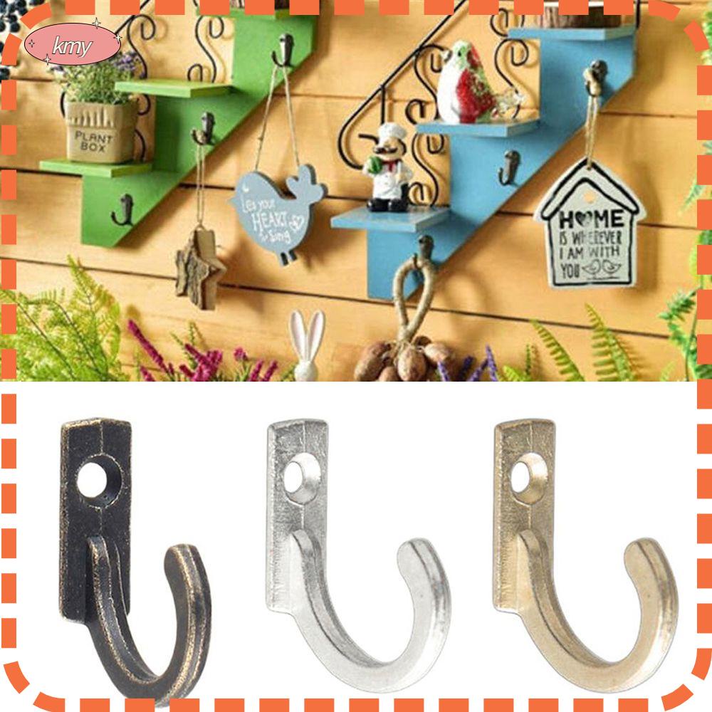 Set 10 Móc Treo Đồ Gắn Tường Bằng Kim Loại Phong Cách Retro