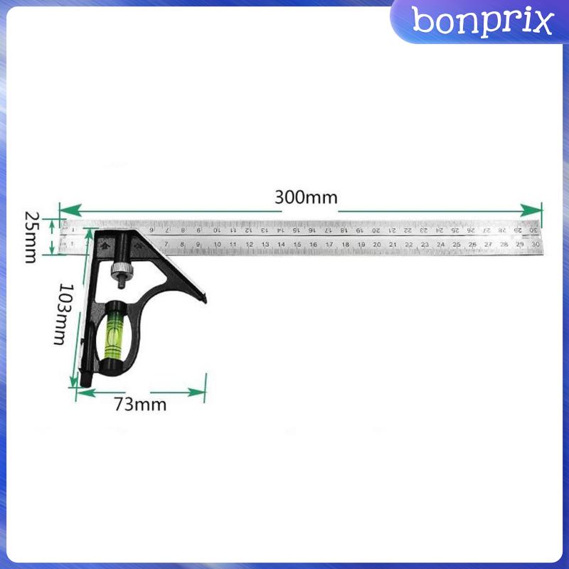 Thước Đo Góc Vuông 300mm Bằng Kim Loại Có Thể Điều Chỉnh