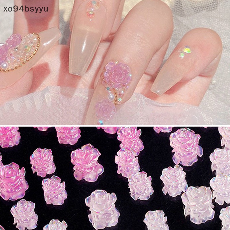 Set 50 Hạt Nhựa 3D xo94bsyyu 4 Màu Trang Trí Móng Tay Nghệ Thuật