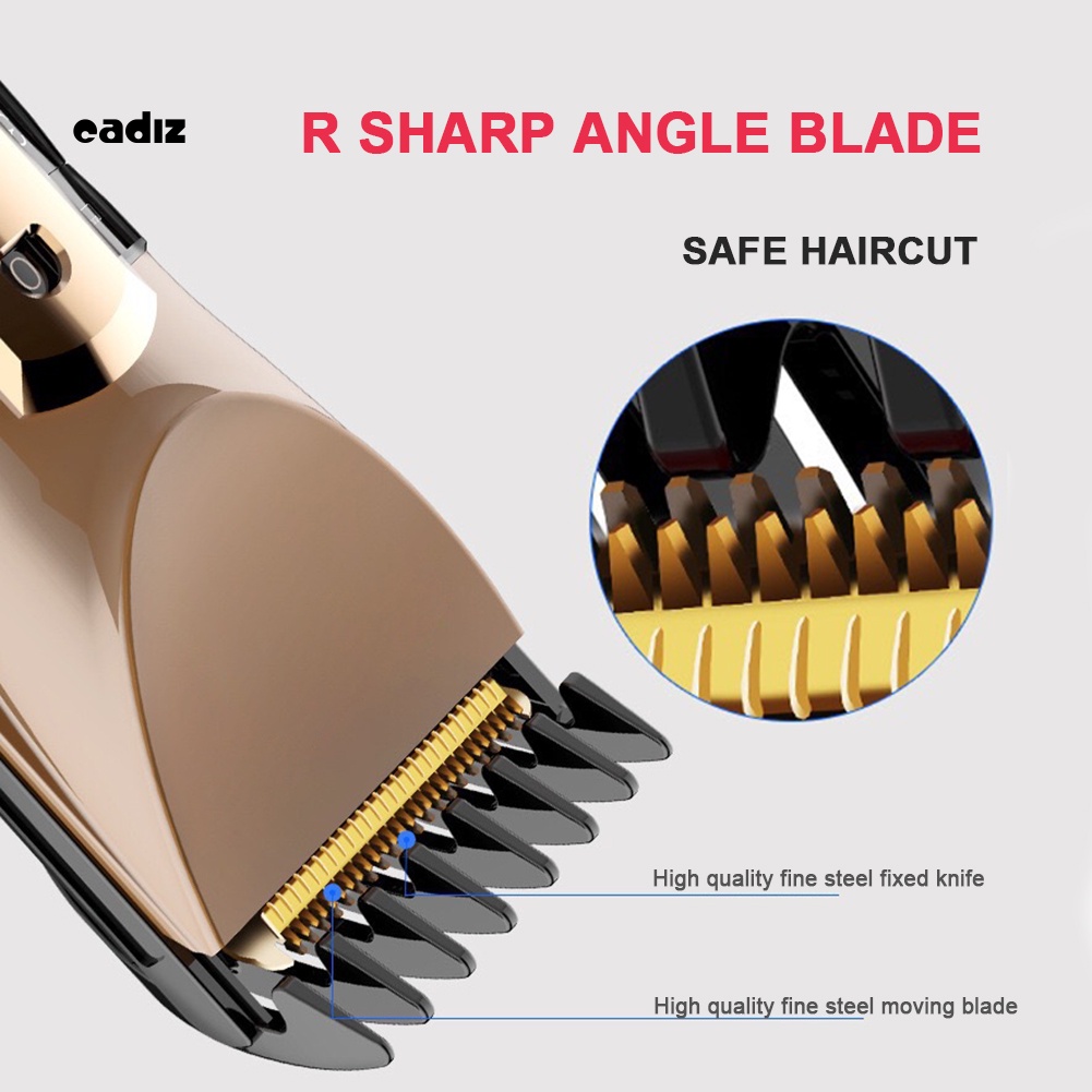 Bộ Tông Đơ Cắt Tóc Không Dây Tiếng Ồn Nhỏ Có Thể Sạc Lại Tiện Dụng