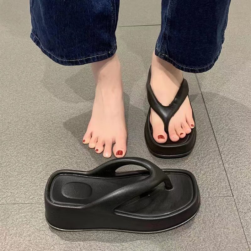 Xăng đan Đế Dày Mềm Mại Bằng Eva Chống Nước Màu Trơn Dành Cho Nữ