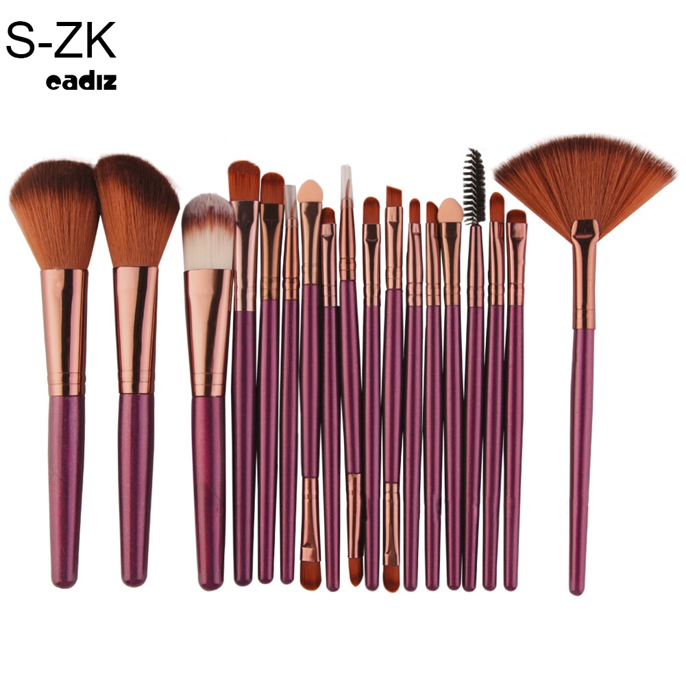 Set 18 Cọ Trang Điểm Chuyên Nghiệp Với Tay Cầm Nhựa