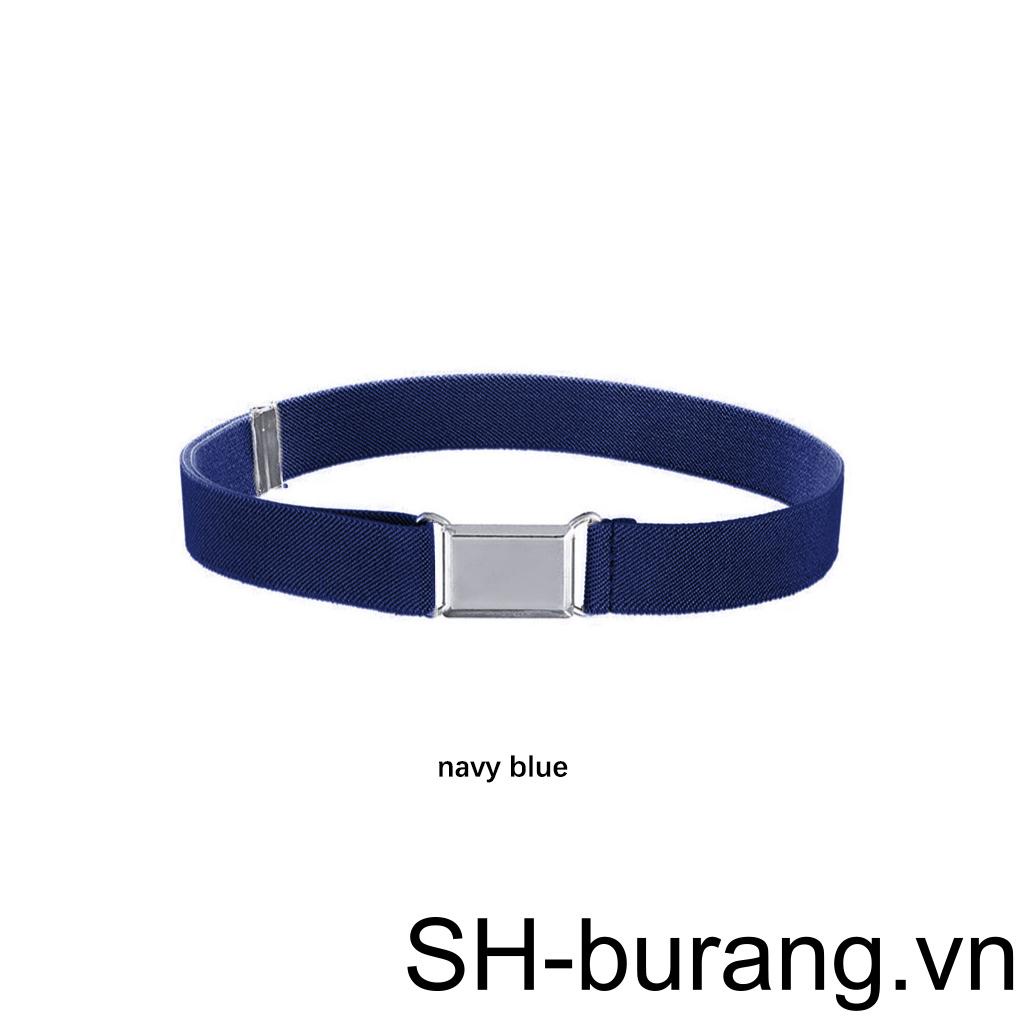 1 Set Thắt Lưng Co Giãn Màu Trơn Đơn Giản Có Thể Giặt Được Màu Đen / Cà Phê / Xám Cho Bé Gái