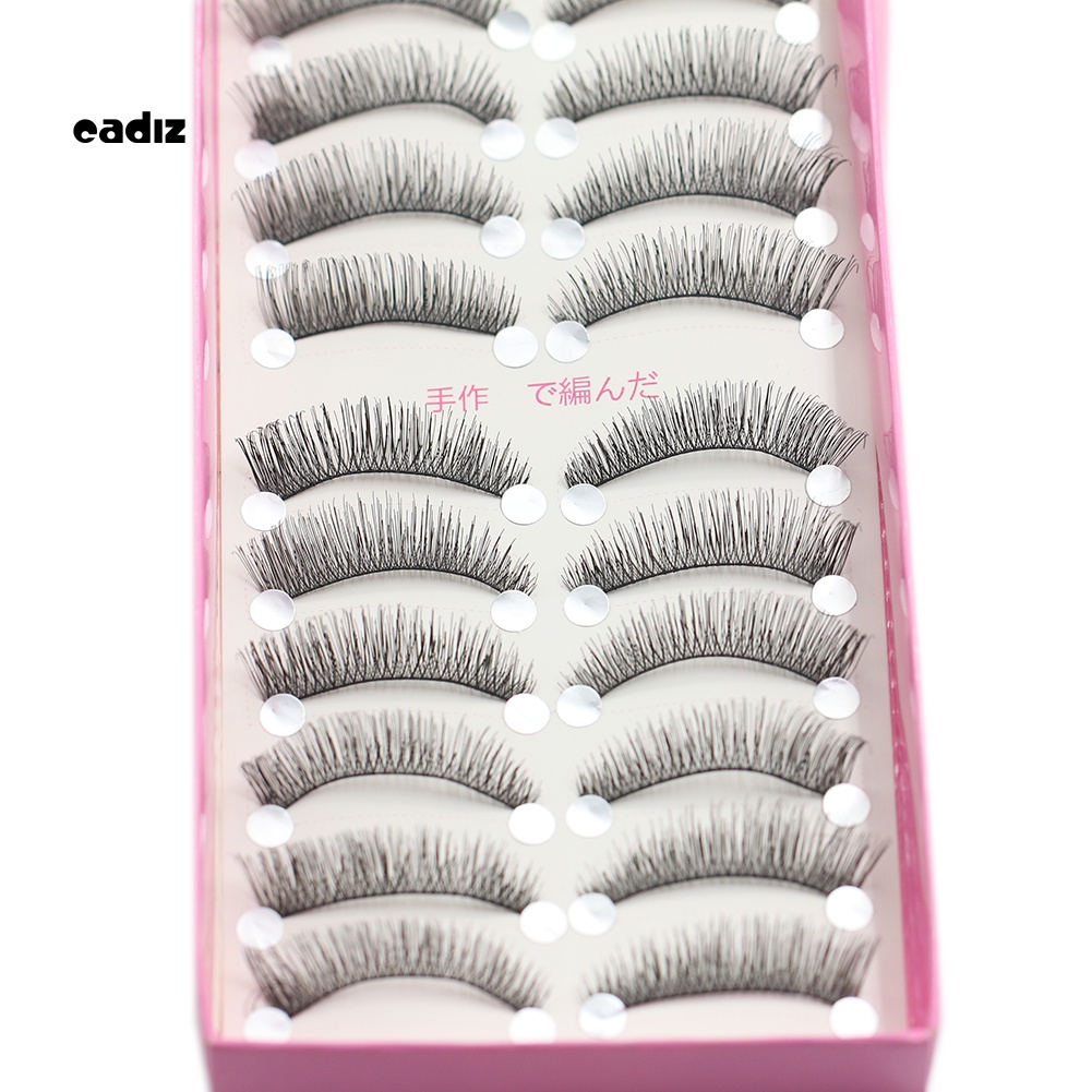 Set 10 Cặp Lông Mi Giả Dài Tự Nhiên Trang Điểm Dự Tiệc