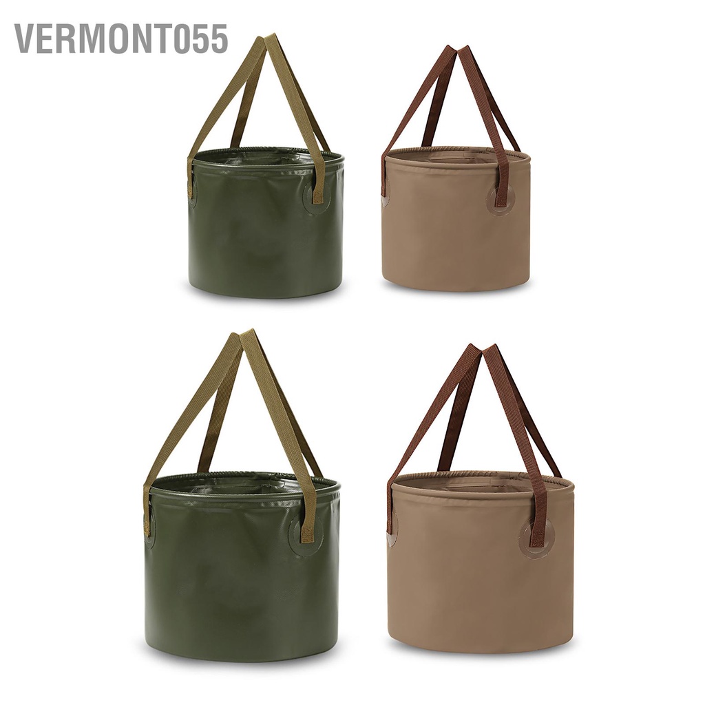 Vermont055 Xô Gấp Ngoài Trời Chống Rò Rỉ Không Mùi Di Động Cắm Trại Nước Cho Dã Ngoại Món Ăn Rửa Chân Ngâm