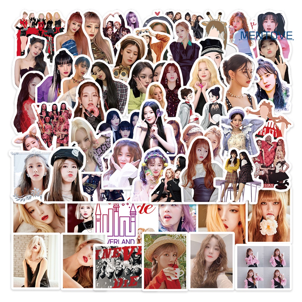 Bộ 60 Miếng Dán Tự Dính Họa Tiết Graffiti Kiểu Hàn Quốc Trang Trí Tiệc