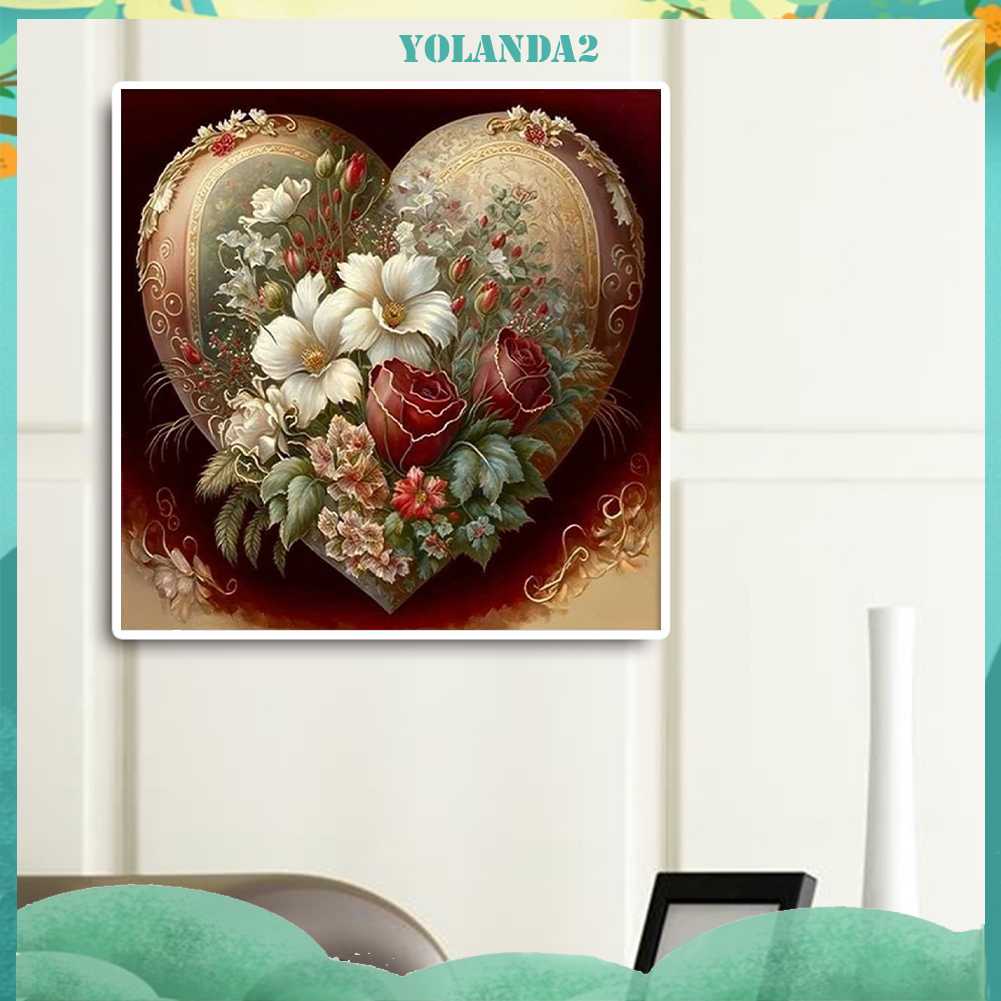 Tranh Đính Đá Kim Cương Toàn Bộ 5D DIY Hình Vẽ Hoa Trang Trí Nhà Cửa