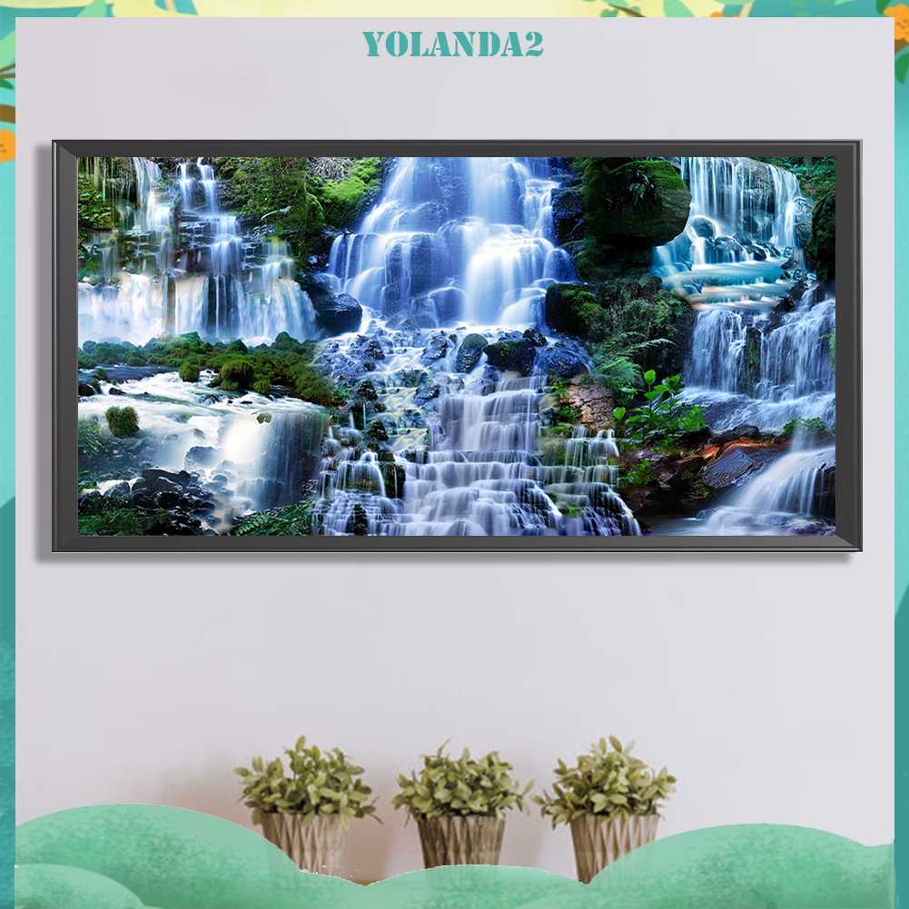 Tranh Đính Đá Kim Cương Toàn Bộ 5D DIY Hình Thác Nước