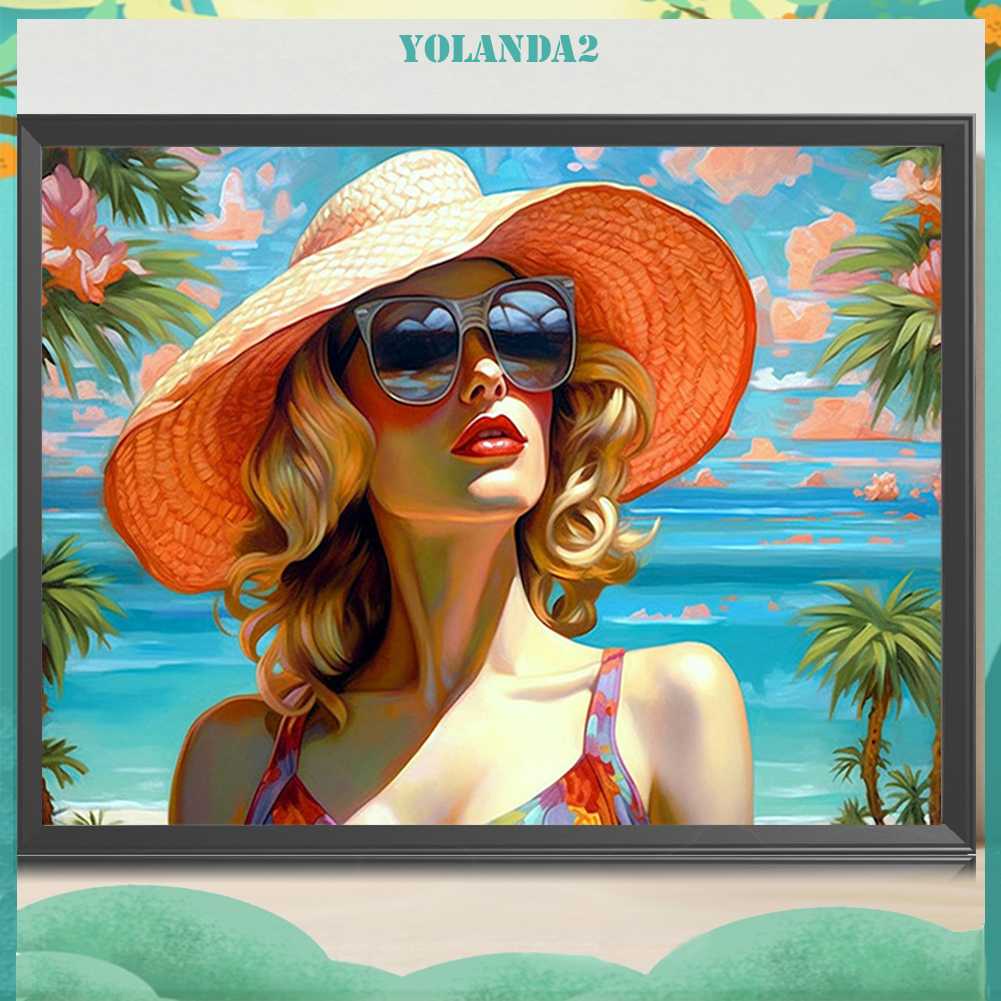 Tranh Đính Đá Kim Cương Toàn Bộ 5D DIY Hình Vẽ Người Phụ Nữ Trang Trí Nhà Cửa