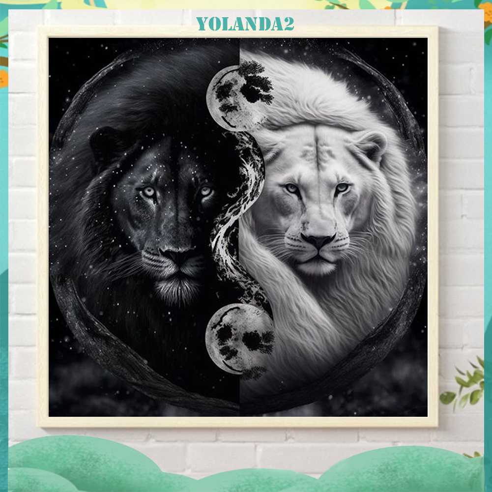 Tranh Đính Đá Kim Cương Toàn Bộ 5D DIY Hình Biểu Tượng Âm Dương