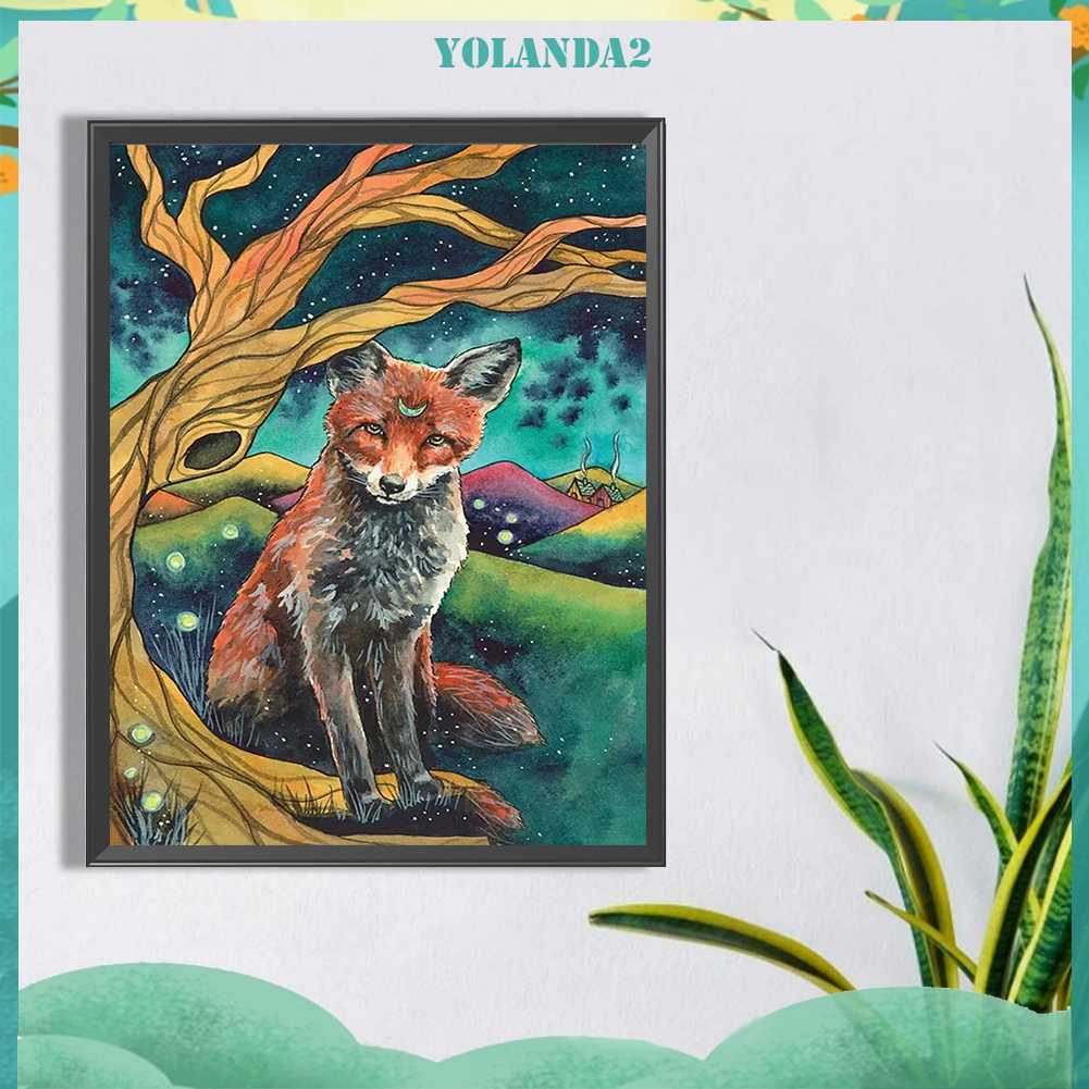 Bộ Tranh Đính Đá 5D Họa Tiết Chú Cáo Độc Đáo DIY Dùng Trang Trí Nhà Cửa