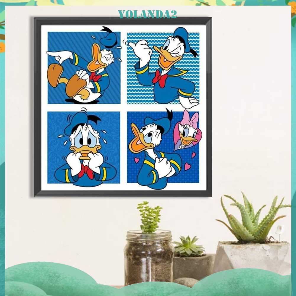 Tranh Đính Đá Kim Cương Toàn Bộ 5D DIY Hình Vẽ Vịt Donald