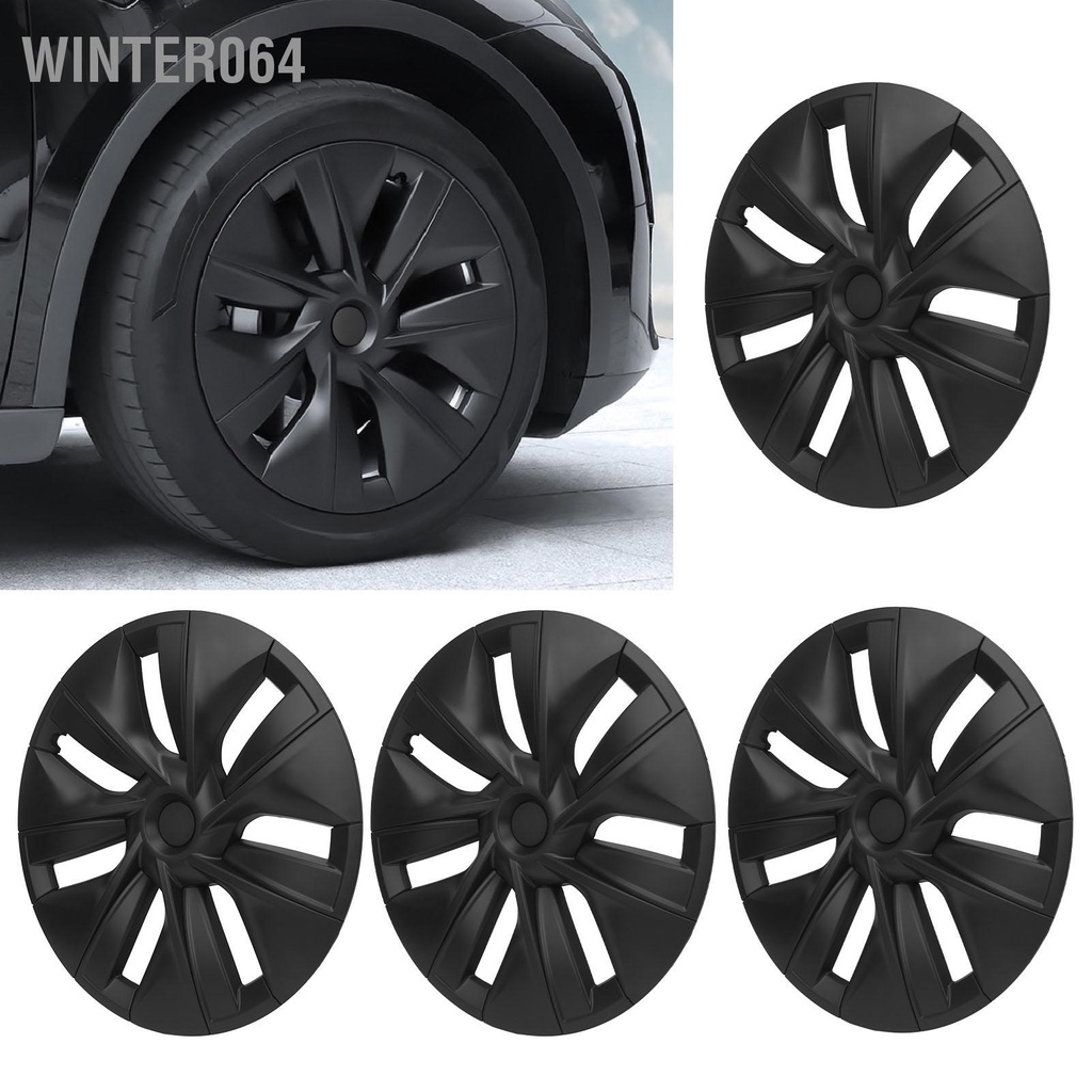 Winter064 Thay thế thiết kế kết cấu có độ bền cao màu đen mờ 4 bánh xe cho Tesla Model Y 2020‑2023