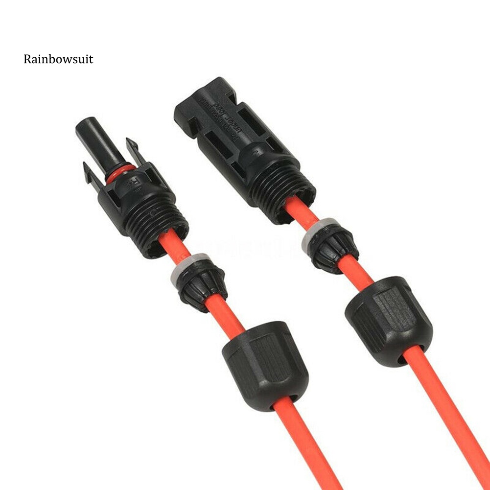 Set 2 Dây Cáp Nối Dài Tấm Pin Năng Lượng Mặt Trời 1 / 2 / 3 / 4 / 5 / 6 / 7m 10 / 12 AWG