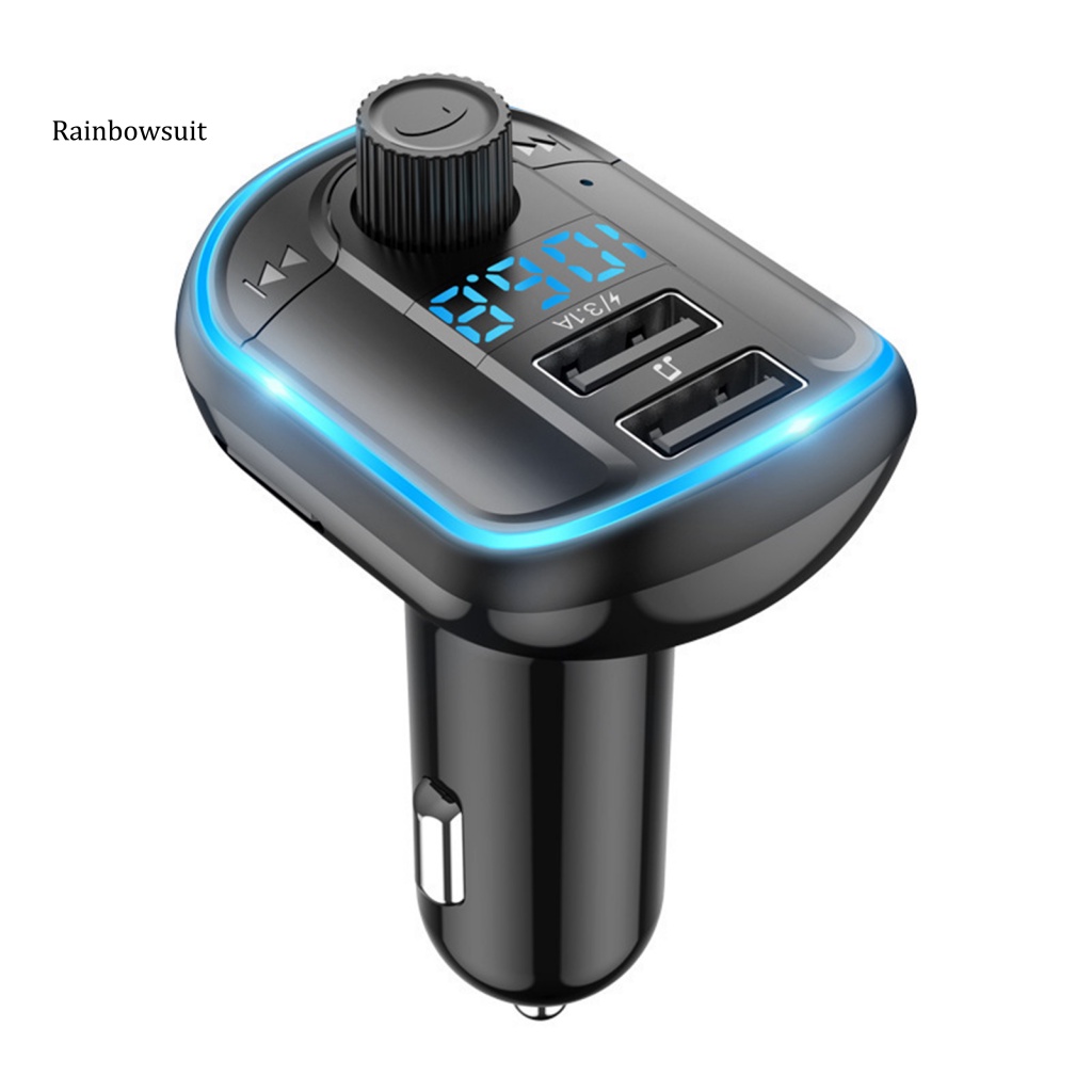 Máy Nghe Nhạc MP3 Bluetooth 5.0 Hai Cổng Sạc USB Sạc Nhanh Rảnh Tay Dành Cho Xe Hơi