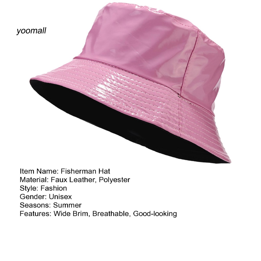 Mũ Tai Bèo Chống Nắng Mùa Hè Hai Mặt Màu Trơn Có Thể Gập Lại Cho Nam Và Nữ