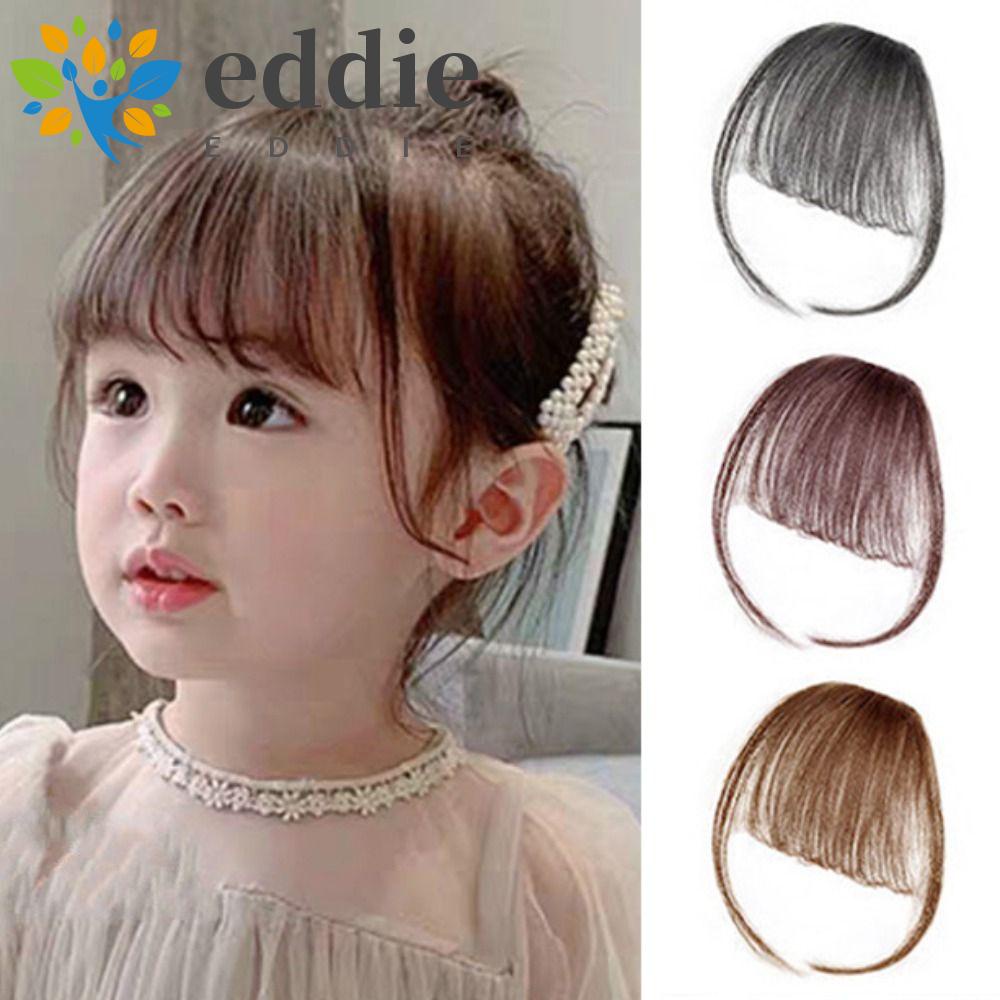 Bộ Tóc Giả 26EDIE Mái Bằng Sợi Tổng Hợp Màu Đen Dành Cho Bé Gái