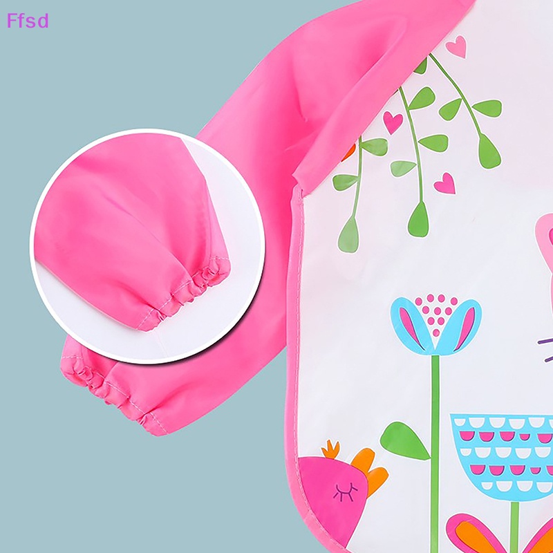 {Ffsd} Yếm Ăn Chống Thấm Nước Toàn Diện Tay Áo Dễ Thương Cho Bé Trai Và Bé Gái * Bán Chạy
