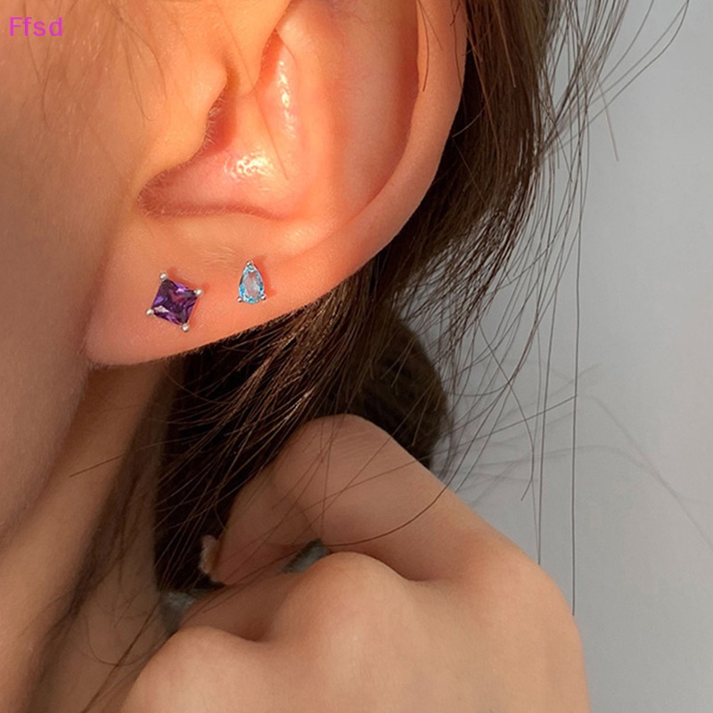 1 Đôi Bông Tai Bạc S925 Hình Học Xoắn Ốc Dành Cho Nữ