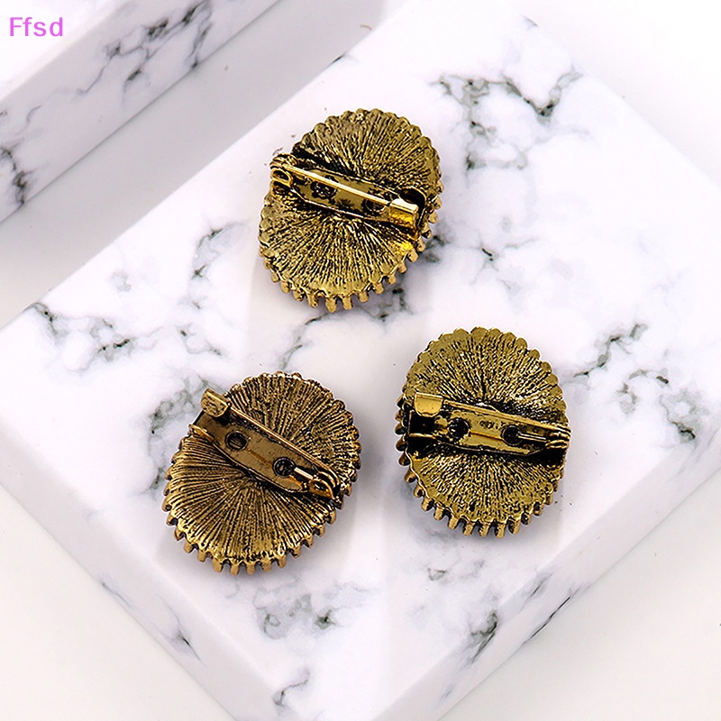 {Ffsd} Trâm Cài Áo Nữ Hoàng Đính Đá Pha Lê Lớn Bằng Kim Loại Vintage Bán Chạy *