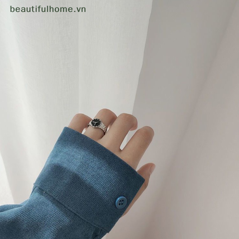 [beautifulhome] Nhẫn Thiết Kế Hình Đồng Hồ Đơn Giản Cá Tính Thời Trang Punk Cổ Điển Quyến Rũ Hàn Quốc Làm Quà Tặng Cho Nữ [beauty